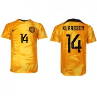Camisa de time de futebol Holanda Davy Klaassen #14 Replicas 1º Equipamento Mundo 2022 Manga Curta